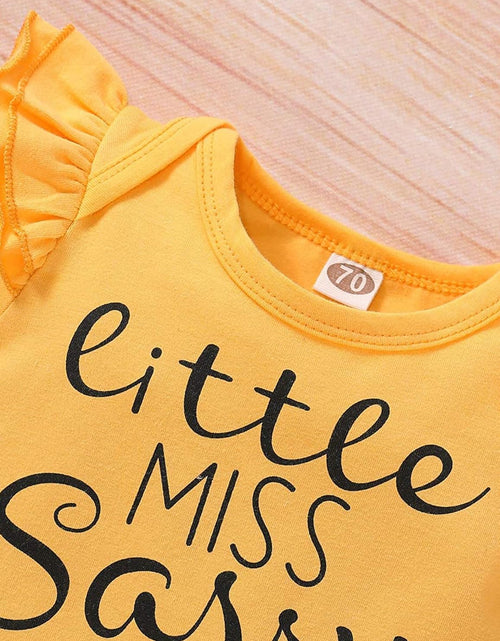 Load image into Gallery viewer, Newborn Baby Girl Clothes Infant Baby Ruffle Romper +Pants + Headband 3 PCS Outfits Set
