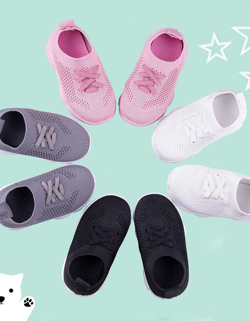 Load image into Gallery viewer, Baby First Walking Shoes 1-4 Years Kid Shoes Trainers Toddler Slip on Infant Waves Shoes Boys Girls Cotton Mesh Breathable Sneakers Outdoor
