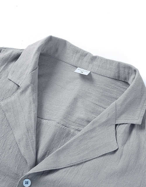 Load image into Gallery viewer, Men'S Tops Casual Button down Shirt Short Sleeve Beach Shirt Summer Mens Clothing
