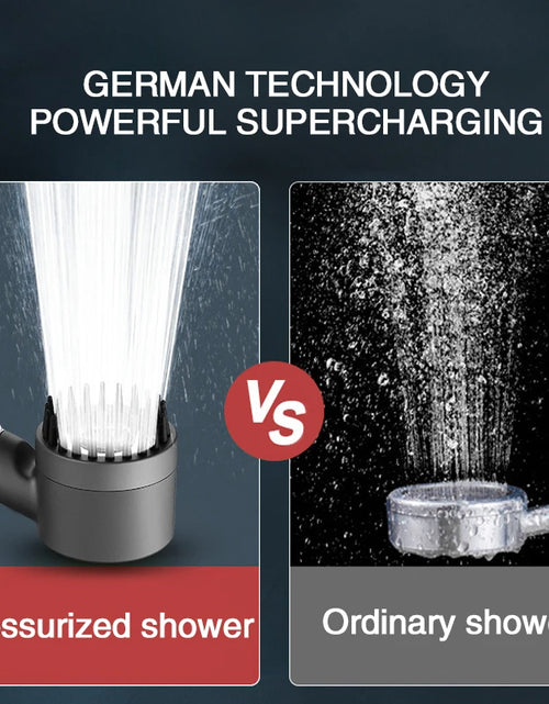 Load image into Gallery viewer, Pureflow High-Pressure Shower Head – 3-Mode Adjustable Spray with Massage Brush Filter for Ultimate Bathroom Relaxation
