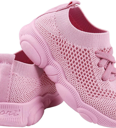 Baby First Walking Shoes 1-4 Years Kid Shoes Trainers Toddler Slip on Infant Waves Shoes Boys Girls Cotton Mesh Breathable Sneakers Outdoor