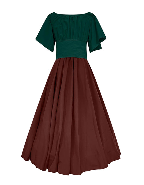 Load image into Gallery viewer, Womens Renaissance Faire Dresses Medieval Irish Traditional plus Size Dresses Ruffle over Dress Corset Retro Cosplay Gown
