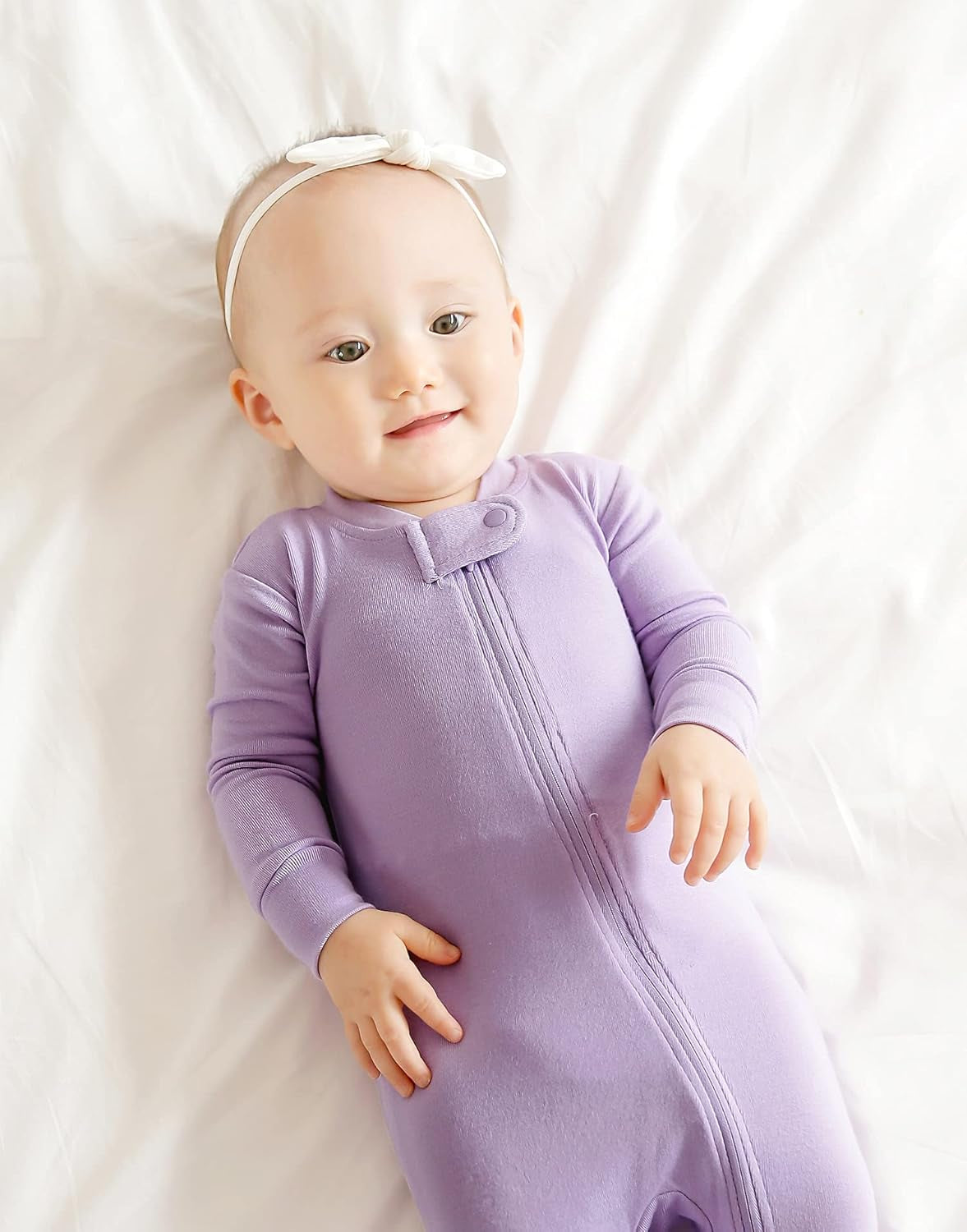 Preemie Infant Boys Girls Footie Pajama Footed Onepiece Solid Modal Sleep and Play Pajamas 0-2T