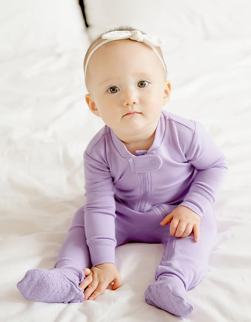 Load image into Gallery viewer, Preemie Infant Boys Girls Footie Pajama Footed Onepiece Solid Modal Sleep and Play Pajamas 0-2T
